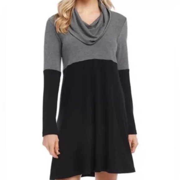 Karen Kane Dresses & Skirts - Karen Kane cowl neck dress in black and gray